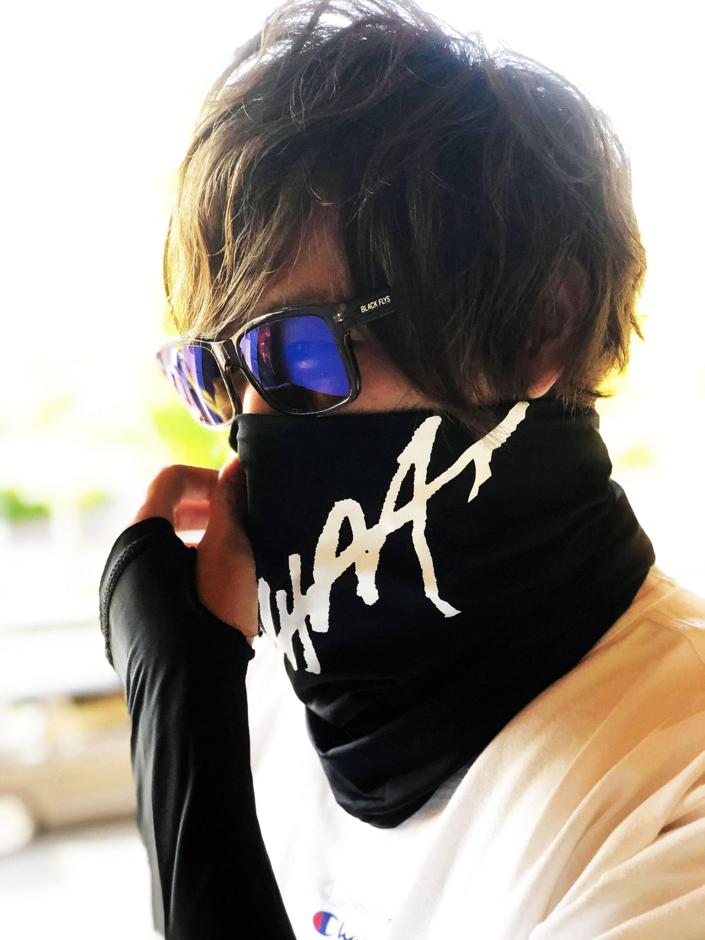 LAHM SUNMASK & neck gaiter LAHM official logo